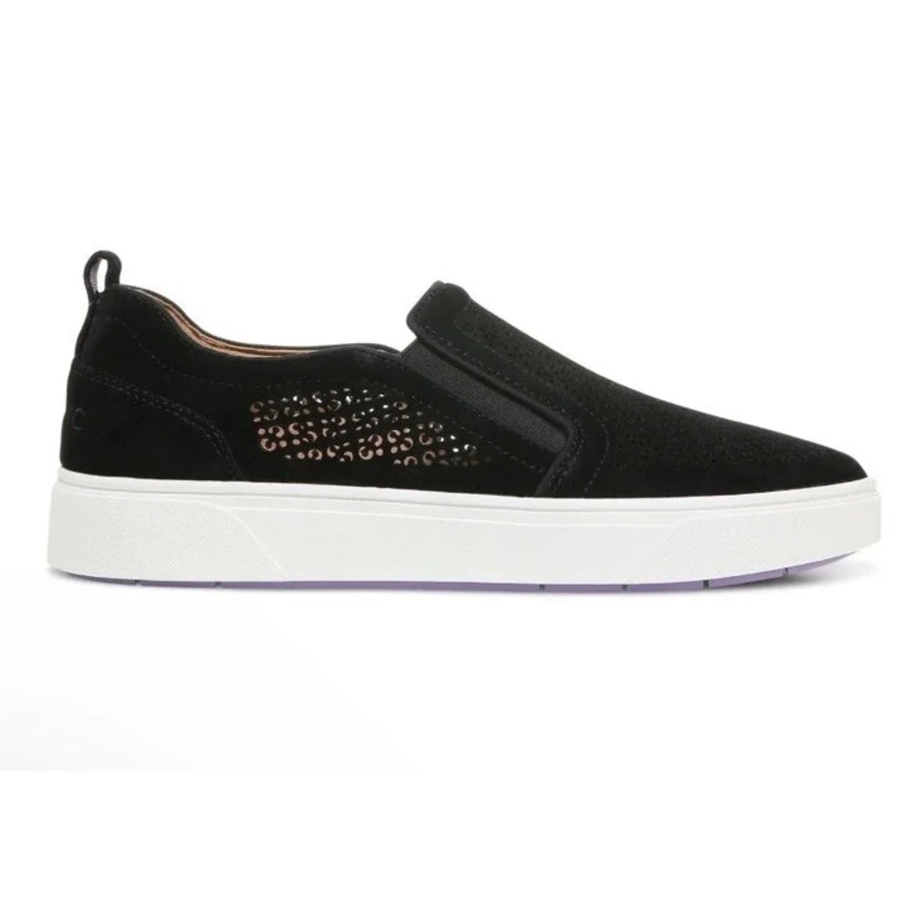Vionic Kimmie Perf‎ Sneaker Womens 8.5 Black Arch Support New